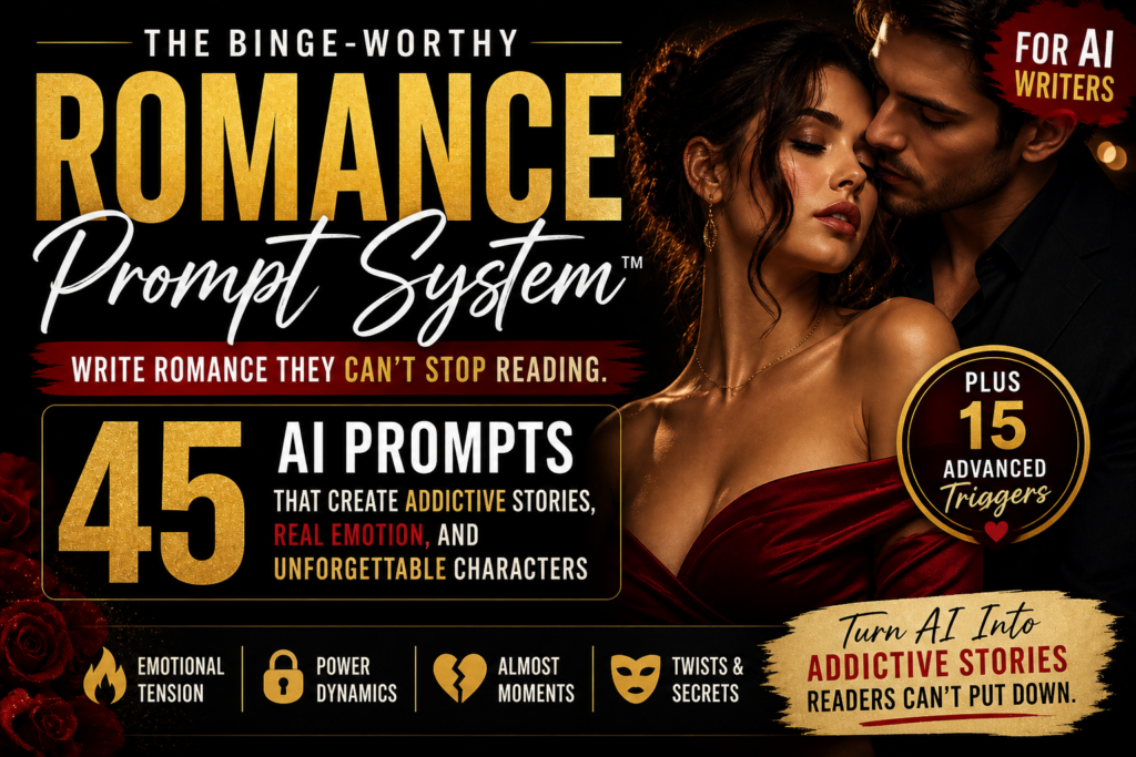 45 ai romance prompts cover